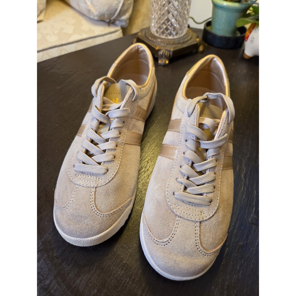 NEW! Gola Women's Bullet Pearl Trainers Suede Casual Sneakers Bone Size 7.5 $120 - Picture 2 of 14